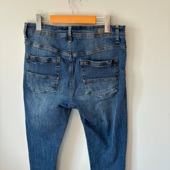 Free Planet Men's Sustainable Denim Slim Straight Leg Blue Jeans, 33 x 32 - Picture 8 of 10